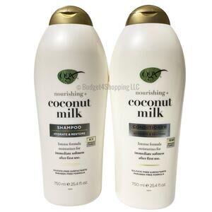 OGX Nourishing + Coconut Milk Shampoo & Conditioner Set 25.4 fl oz Duo